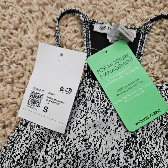 NWT Forever 21 Jacquard Sports Bra - small - Picture 2 of 6